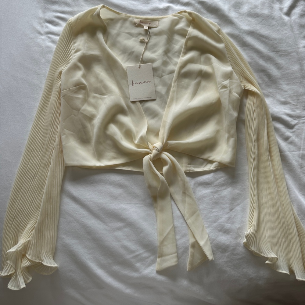 Showpo Cream Robe with Lace-Up Detail